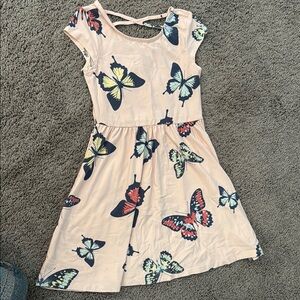 Butterfly Print Kids Dress